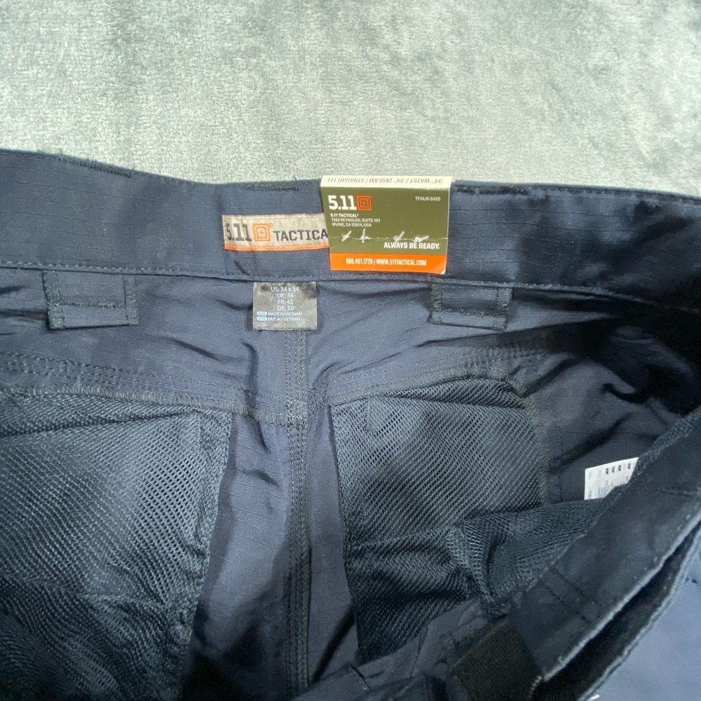 5.11 Pants Men Cargo TacLite EMS 34x34 Relaxed Fit Ripstop Utility Navy Blue NWT - Picture 3 of 6